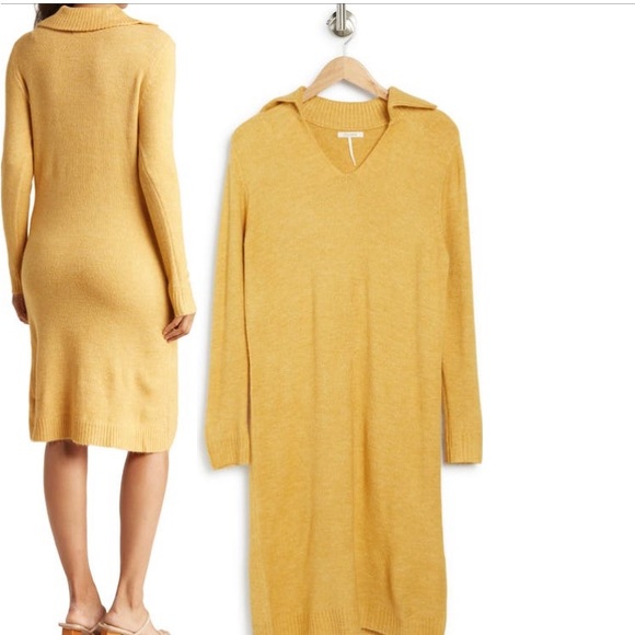 STICHDROP Dresses Ribbed Collar Sweater Dress Poshmark